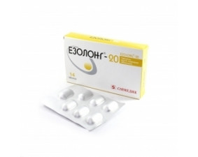 Фото - Езолонг-20 таблетки, в/плів. обол. по 20 мг №14 (7х2)