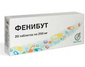Фото - Фенібут таблетки по 250 мг №20 (10х2)
