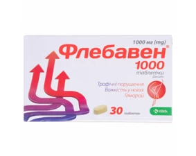 Фото - Флебавен 1000 таблетки по 1000 мг №30 (10х3)