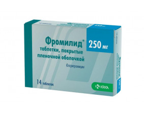 Фото - Фромілід таблетки, в/плів. обол. по 250 мг №14 (7х2)