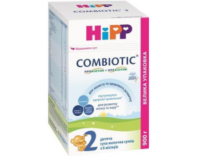 Фото - Сухая молочная смесь HiPP Combiotic 2, с 6 месяцев, 900 г