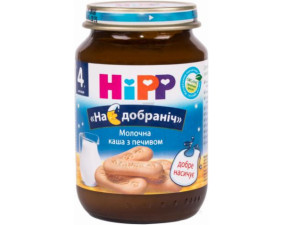 Фото - Каша HIPP (Хипп) молочная с печеньем Спокойной ночи с 4 месяцев 190г
