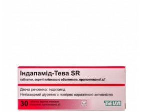 Фото - Індапамід Тева SR таблетки 1,5мг №30