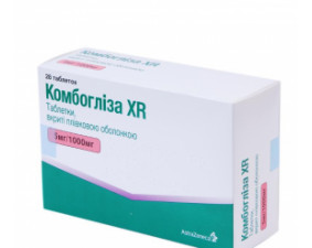 Фото - Комбогліза XR таблетки, в/плів. обол. по 5 мг/1000 мг №28 (7х4)