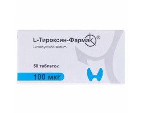 Фото - L-тироксин-Фармак таблетки по 100 мкг №50 (10х5)
