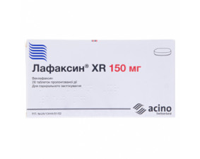 Фото - Лафаксин XR таблетки прол./д. по 150 мг №28 (14х2)