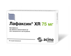 Фото - Лафаксин XR таблетки прол./д. по 75 мг №28 (14х2)