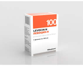Фото - Левоцин-Н розчин для інфузій 500мг/100мл поліетиленовий флакон 100мл №1