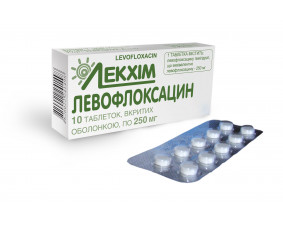 Фото - Левофлоксацин таблетки, в/о по 250 мг №10