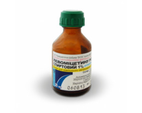 Фото - Левоміцетин розчин д/зовн. заст., спирт. 1 % по 25 мл у флак.