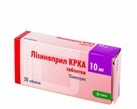 Фото - Лизиноприл КРКА таблетки 10мг №30