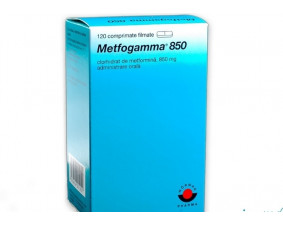 Фото - Метфогама 850 таблетки, в/плів. обол. по 850 мг №120 (10х12)