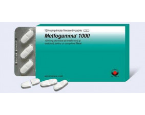 Фото - Метфогама 1000 таблетки, в/плів. обол. по 1000 мг №120 (15х8)