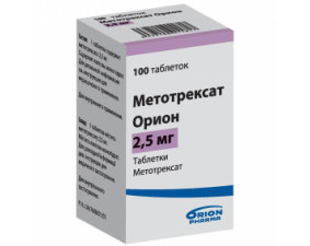 Фото - Метотрексат Оріон таблетки по 2.5 мг №100 у флак.