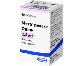 Фото - Метотрексат Оріон таблетки по 2.5 мг №30 у флак.