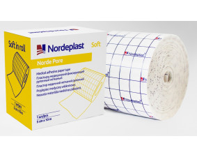 Фото - Nordeplast (Нордепласт) Пластырь медицинский фиксирующий рулонный нетканый НордеПор Софт 5см*10м