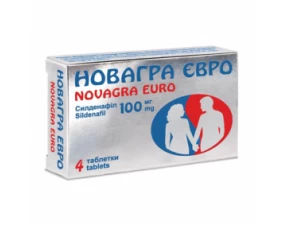 Фото - Новагра євро таблетки, в/плів. обол. по 100 мг №4 у бліс.
