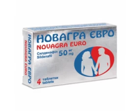 Фото - Новагра євро таблетки, в/плів. обол. по 50 мг №4 у бліс.