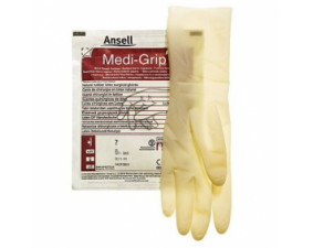 Фото - Перчатки хирургические стерильные латексные неприпудренные Medi-Grip PF (Меди-грип) размер 6,5 1 пара