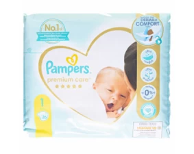 Фото - Підгузки дитячі Pampers Premium Care розмір 1, 2-5 кг, 26 штук