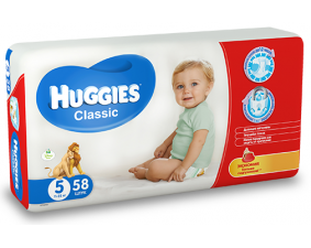 Фото - Подгузники для детей Huggies Classic 5 (Хаггис Классик) 11-25кг №58