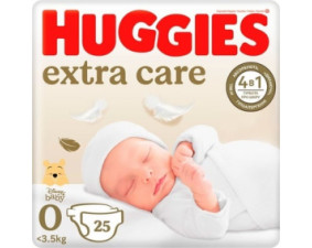 Фото - Підгузки Huggies Extra Care дитячі, розмір 0+, до 3,5 кг, 25 шт