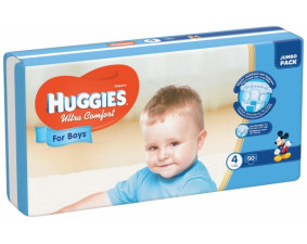Фото - Подгузники для детей Huggies Ultra Comfort 4 (Хаггис Ультра Комфорт) для мальчиков (от 8 до 14 кг) №50