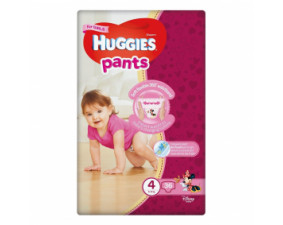 Фото - Подгузники-трусики для детей HUGGIES (Хаггис) Pants (Пентс) размер 4 для девочек от 9 до 14кг №36
