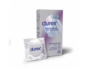 Фото - Презервативи латексні Durex Invisible Extra Lube з додатковою змазкою, 12 штук