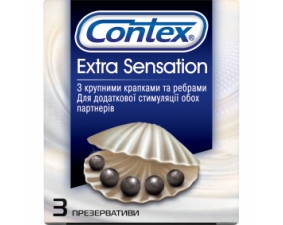 Фото - Презервативы Contex (Контекс) Extra Sensation с крупными точками и ребрами 3шт