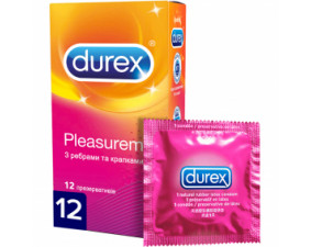 Фото - Презервативы Durex (Дюрекс) Pleasuremax ребристые с точечной структурой 12шт