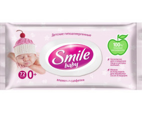 Фото - Smile (Смайл) Baby Салфетки влажные для новорожденных с клапаном №72