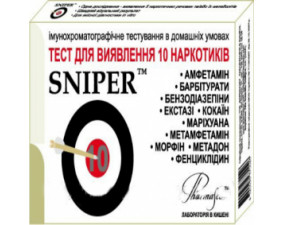 Фото - Тест Sniper (Снайпер) для определения 10 наркотических веществ многопрофильный