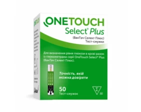 Фото - Тест-смужки One Touch Select Plus для глюкометра 2 флакони по 25 штук