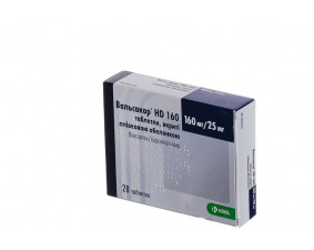 Фото - Вальсакор HD 160 таблетки, в/плів. обол. по 160 мг/25 мг №28 (14х2)
