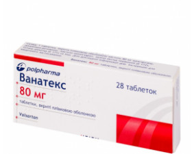 Фото - Ванатекс таблетки, в/плів. обол. по 80 мг №28 (14х2)
