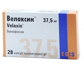 Фото - Велаксин капсули прол./д. по 37.5 мг №28 (14х2)