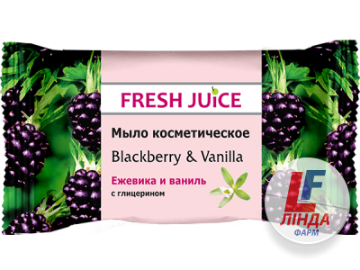Fresh Juice Мыло косметическое Ежевика и ваниль 75г-0
