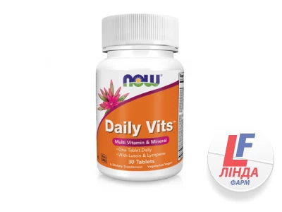Мультивитаминный комплекс NOW Daily Vits MULTI таблетки №30-0