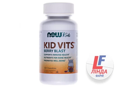 Вітаміни для дітей NOW Kid Vits Ягідний вибух таблетки жувальні №120-0