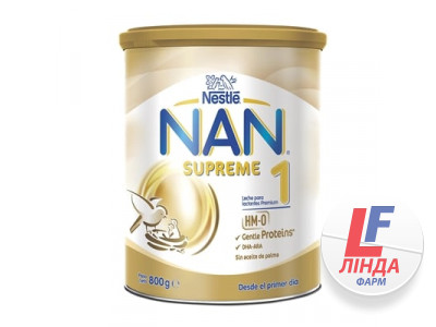 Сухая смесь NAN Supreme 1 с олигосахаридами для питания детей с рождения, 800 г-0
