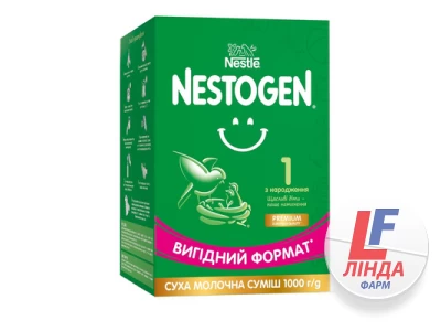 Суха молочна суміш Nestogen 1 з лактобактеріями L. Reuteri для дітей від народження, 1000 г-0