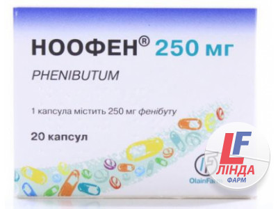 Ноофен таблетки по 250 мг №20 (10х2)-0