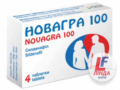 Новагра 100мг таблетки №4-0