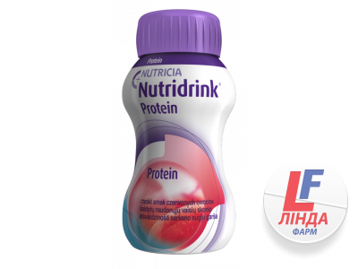 Нутрідрінк протеїн ентеральне харчування охолоджуючий смак черв. плодів по 125 мл №4-0