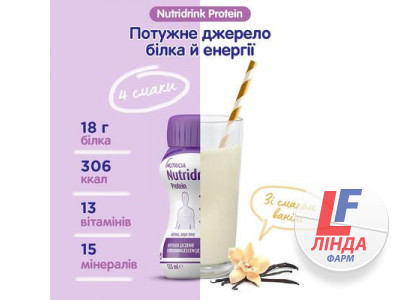 Нутрідрінк протеїн ентеральне харчування зі смаком ванілі по 125 мл №4-1
