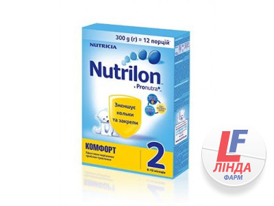 Суха молочна суміш Nutrilon Комфорт 2 для харчування дітей від 6 до 12 місяців, 300 г-0
