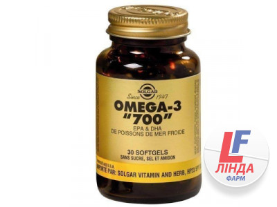 Solgar (Солгар) Омега-3 Подвійна ЕПК, ДГК 700 мг, 30 капсул-0