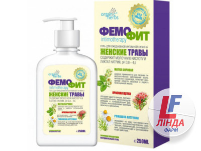 Organic Herbs Гель для интимной гигиены Фемофит Женские травы 250мл-0