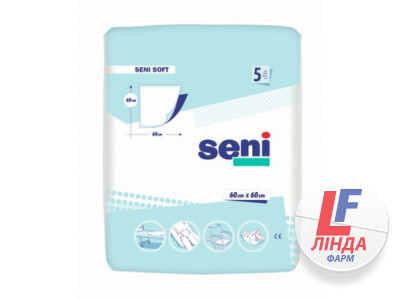 Пелюшки гігієнічні Seni Soft Super 60х60 см, 5 штук-0